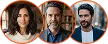 Avatars van tevreden Majesté Finara gebruikers